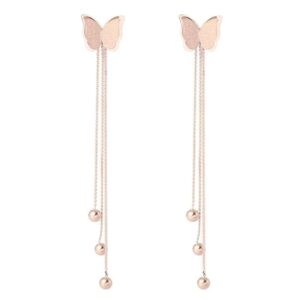 Stainless Steel Ati Tarnish- NO RUST Earrings- Rose Gold Plated Stainless Steel Cute Stud Earrings for Women/Girls