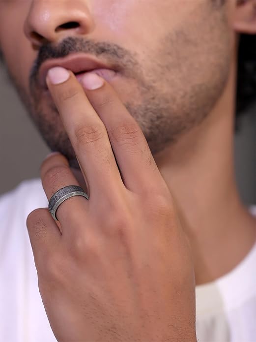 Code Collection | Stainless Steel Band Ring Combo Rings Set For Men And Boys | Silver Colour | - Image 2